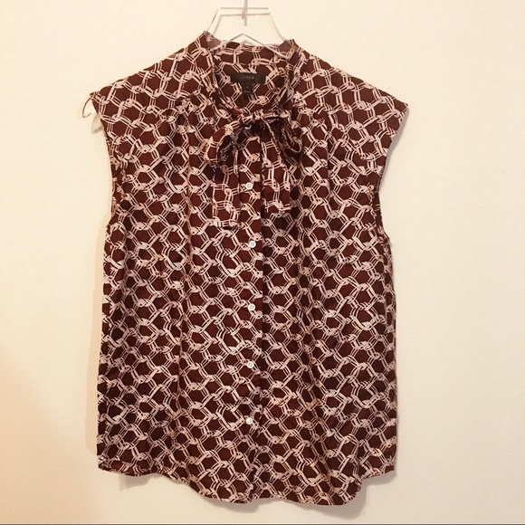 J. Crew Tops - J. CREW Chain Link Sleeveless Dress Shirt 2